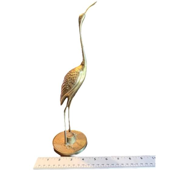 None and/or Unknown Other - Vintage Bronze Egret, Approx 12 inches X 3 inches at base, 1970-80